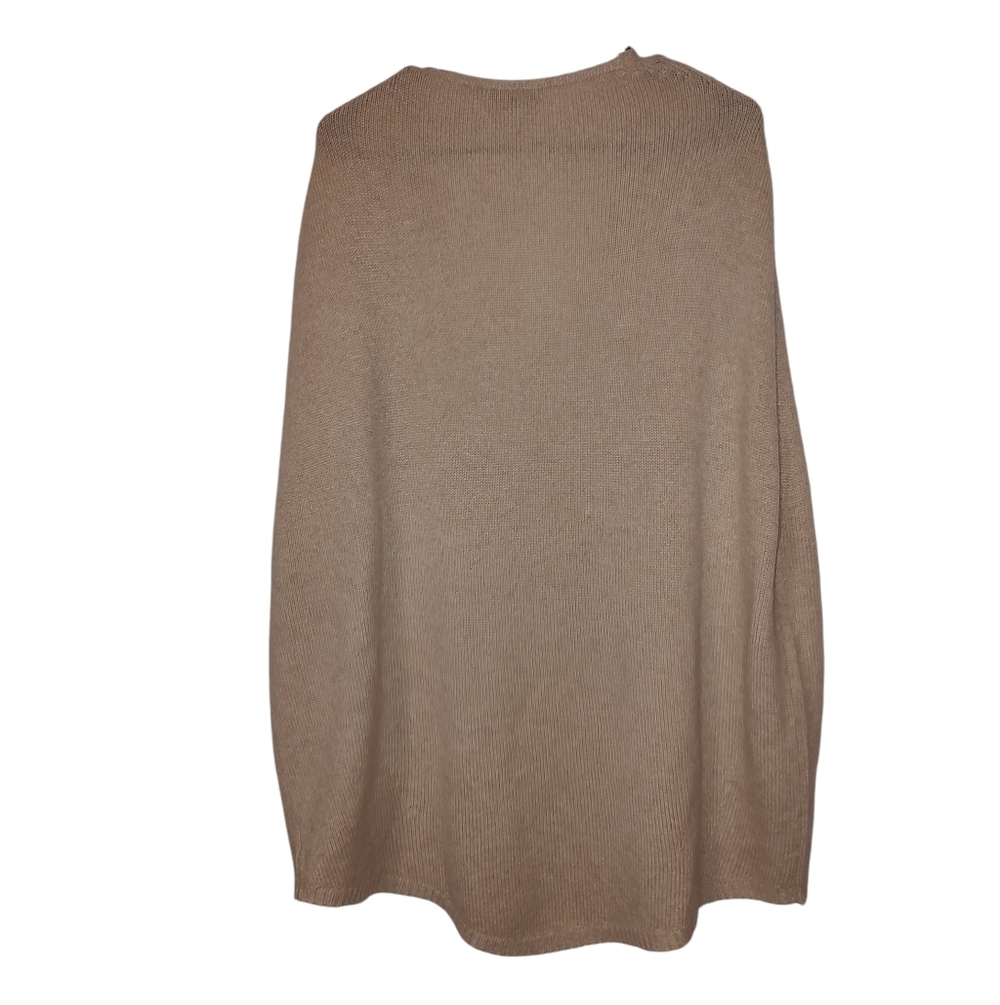Theory 100% Cashmere Tan V-Neck Sleeveless Sweater - Picture 3 of 5